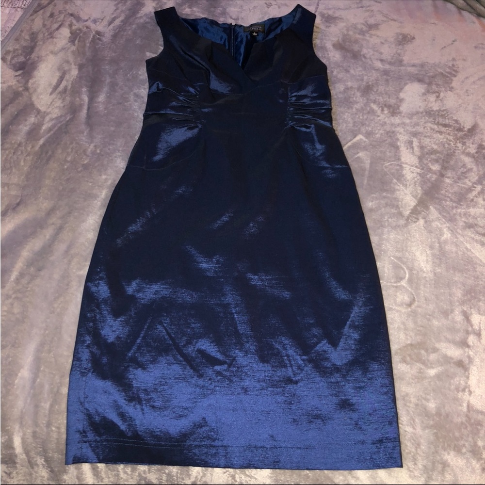 Adrianna Papell midi navy blue dress